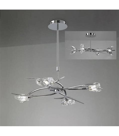 Semi Plafonnier Eclipse Convertible télescopique 4 Ampoules G9 chrome