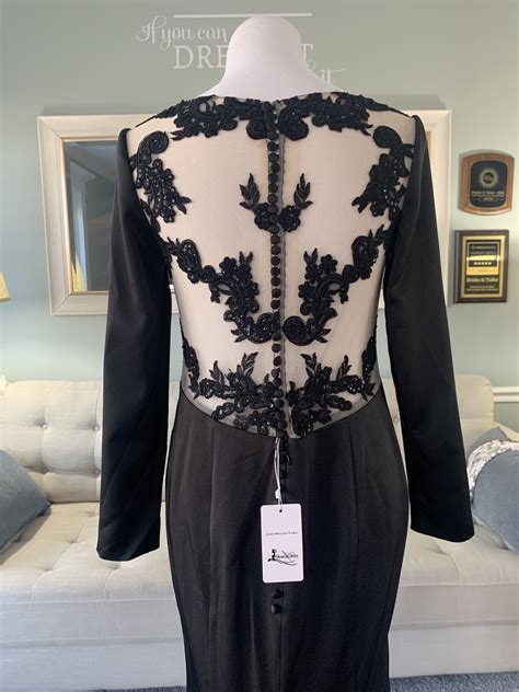 Satin Black Wedding Dress with Sleeves | Brides & Tailor