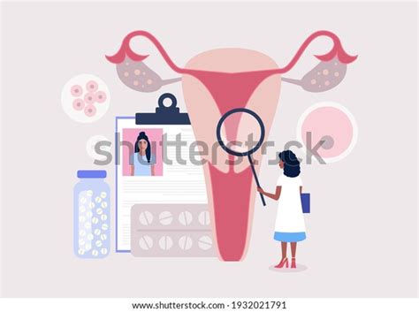 Gynecology Female Health Concept Young Woman Stock Vector Royalty Free