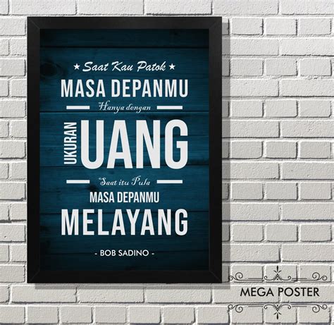 Jual Poster Motivasi Uang Pigura Hiasan Dinding Wall Decor Di Lapak