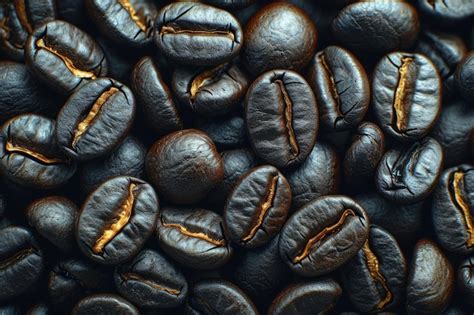 Premium Photo Closeup Of Dark Roasted Coffee Beans