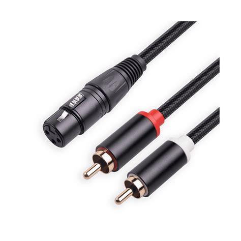 3 Pin Xlr Female To Dual Rca Male Y Splitter Cable Mixer Amplifier Audio Cable Stereo Audio