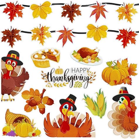 Amazon Whaline 20Pcs Fall Thanksgiving Reflective Car Magnets With