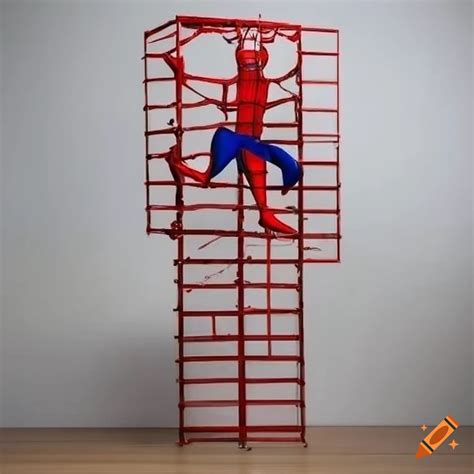 Spider Man Climbing Frame With Tall Buildings On Both Sides On Craiyon