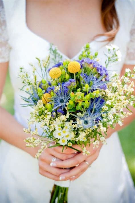 18 Yellow and Blue Bridal Bouquet Ideas for 2017 You Can't Get Enough ...