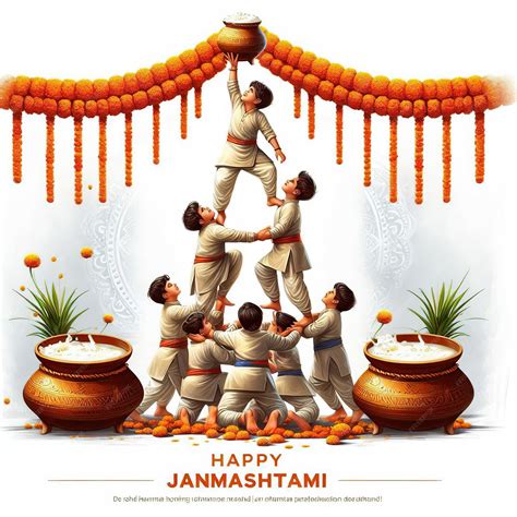 Illustration Of Happy Janmashtami Lord Krishna In Janmashtami Festival