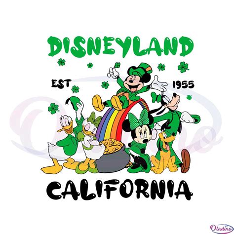 Happy St Patricks Day Disneyland Califonia Disney Trip Svg