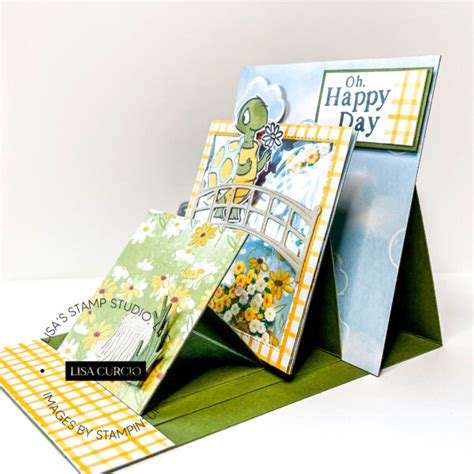 How To Make A Triple Easel Step Card Lisa S Stamp Studio