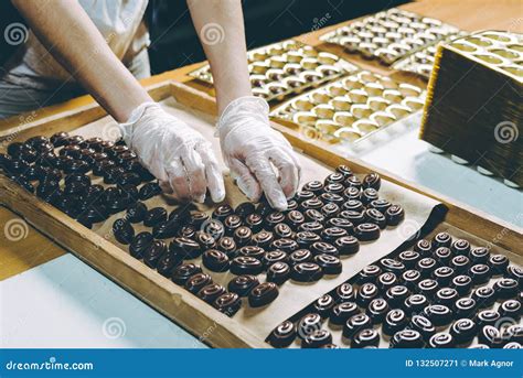 chocolate candy making stock image image  sweet candy