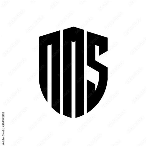 Nms Letter Logo Design Nms Modern Letter Logo With Black Background