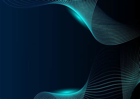 Abstract glowing wave green lines on dark background. Technology concept. 1987640 Vector Art at ...