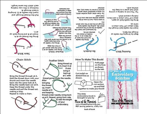 Free Embroidery Stitches Guide Printable Hand Embroidery