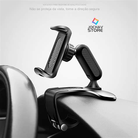 Suporte Universal Para Painel Controle De Carro GPS Celular 360 Graus