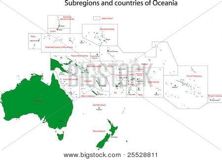 Oceania Map Countries Vector & Photo (Free Trial) | Bigstock