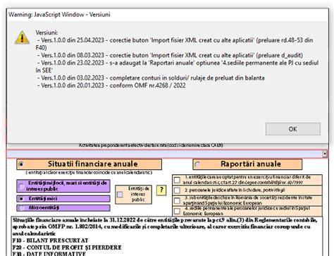 Bilanț contabil anual la 31 12 2022 ANAF a actualizat recent PDF ul