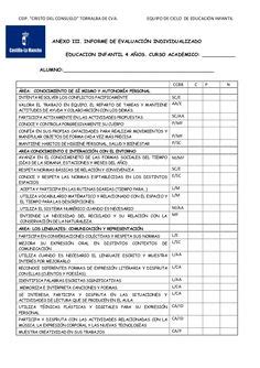 7 Ideas De Informe Marta Evaluaciones Para Preescolar Educacion