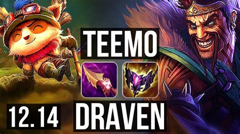 Teemo Vs Draven Top Rank Teemo Games M Mastery