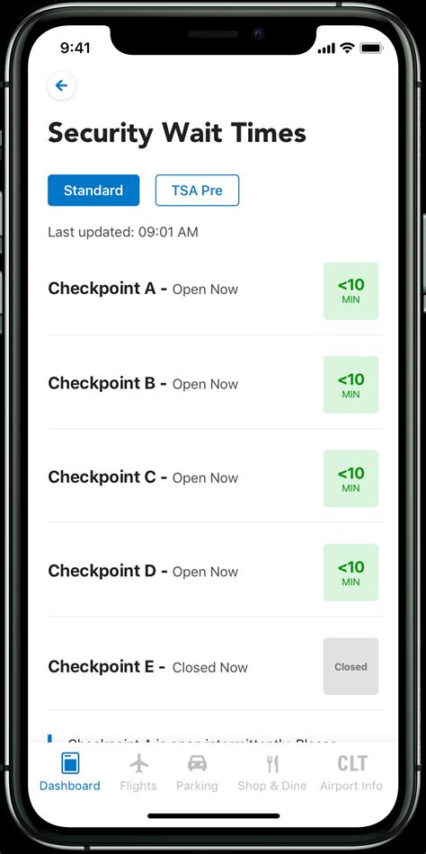 Security Checkpoint Wait Times Now Available