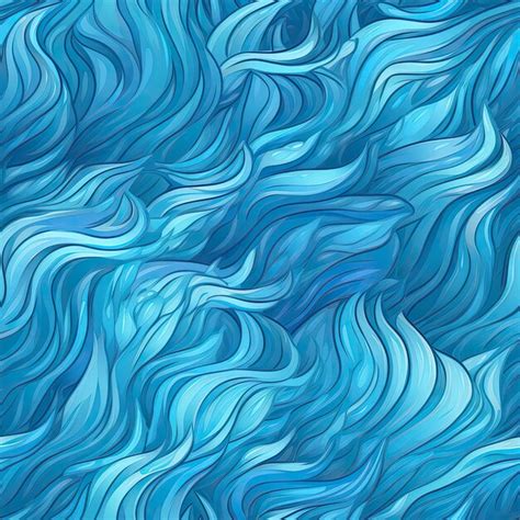 Premium Photo | Seamless Blue Waves Water Pattern