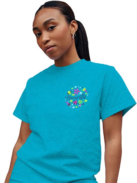 Blessed Girl T Shirt For Women “laugh Loud Love More Trust Jesus” Printed 3xl Turquoise Heather