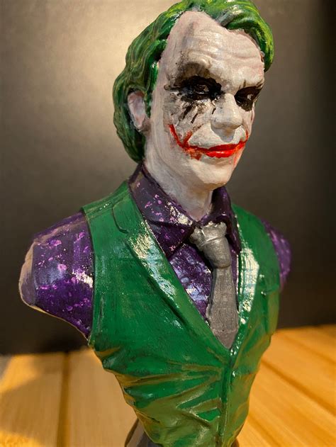 Joker Bust D Printed Inches Joker Figure D Printed And Etsy