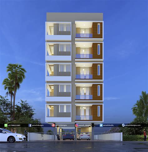 Panash Designs Residential Apartment Modern House Design 3d Elevation