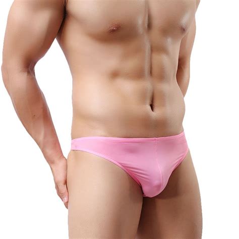 Compra Ropa Interior De Seda De Hielo Para Hombre Sexy Calzoncillos De