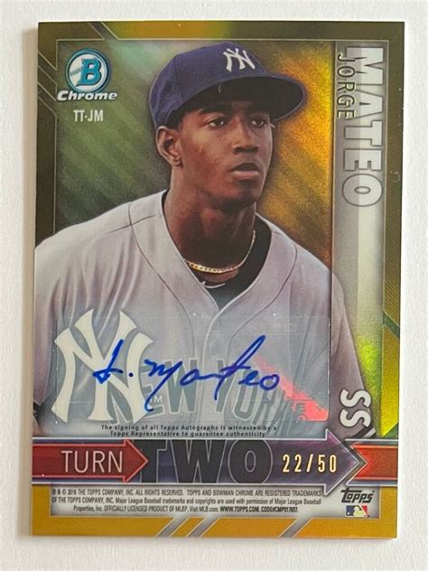 Bowman Chrome Turn Two Aaron Judge Jorge Mateo Auto Ebay