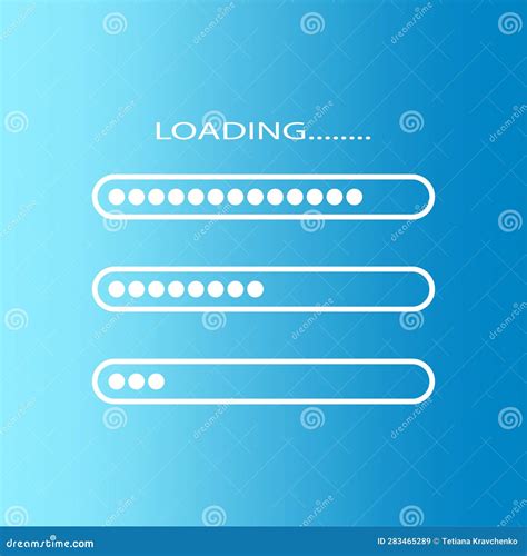 Loading Icon Loading Bar On A Blue Background Different Loading Bars