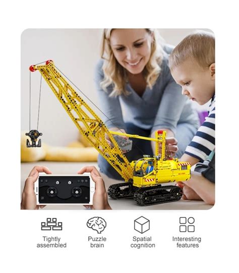 Mould King Motorized Crawler Crane Remote Control Building Blocks