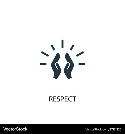 Respect Icon Simple Element Respect Royalty Free Vector