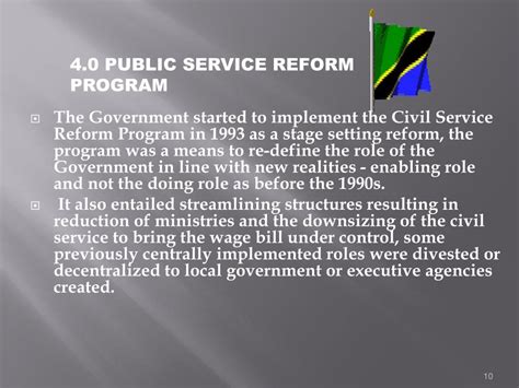 Ppt The Role Of The Public Sector Reform Program Towards Development