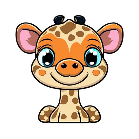 Giraffen Charakter Clipart Grafik Premium Vektor