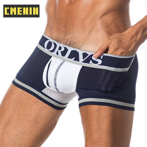 1 Pieces New Brand Cotton Sexy Men Underwear Boxer Trunks Quick Dry