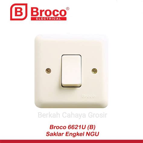 Jual Saklar BROCO / Saklar Tunggal BROCO / Saklar Engkel BROCO / Saklar Single BROCO New Gee ...