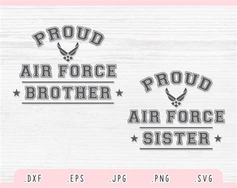 Proud Air Force Brother Svg Eps Dxf Pngproud Air Force Etsy