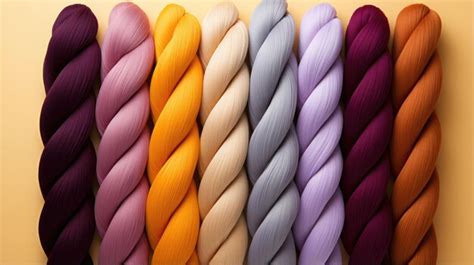 premium photo  row  colorful wool dyed wool