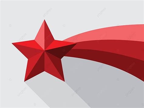 Red Shooting Star With Swoosh Illustrated Swoosh Sparkling Vector ...