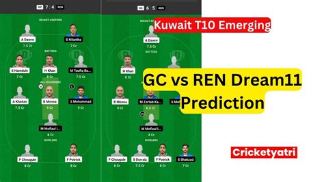 GC Vs REN Dream11 Prediction In Hindi Fantasy Cricket Pitch Report