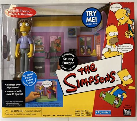 PLAYMATES THE SIMPSONS Interactive Krusty Burger Environment Works