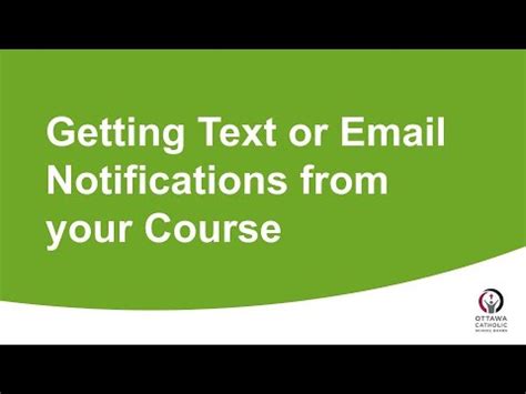 Receive Text Or Email Notifications In Brightspace Youtube