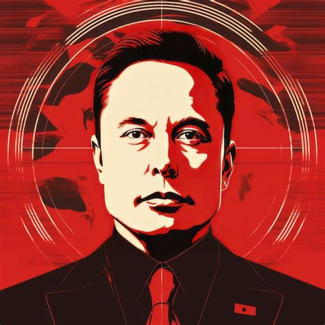 Premium Photo Emotionless Expression A Shepard Fairey Tribute To Elon