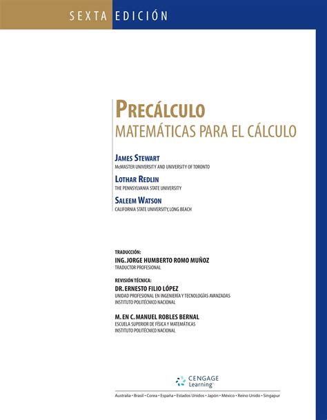 9786074817775 Precálculo Matemáticas para el Cálculo 6a Ed James