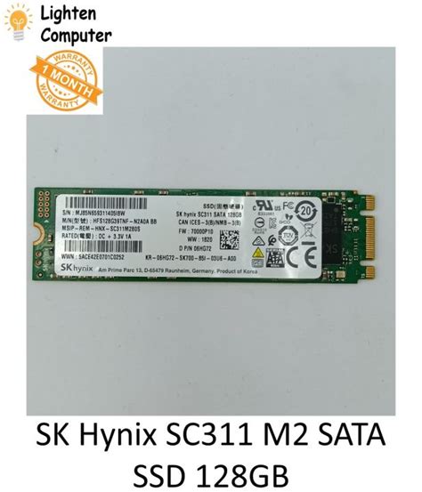 【USED】 SK HYNIX M.2 SC311 SATA SSD 128GB / 256GB | Solid State Drive ...