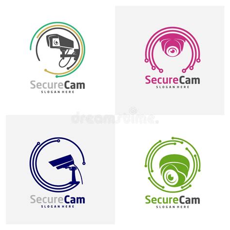 Set Of Tech Cctv Logo Design Vector Template Concept Symbol Icon