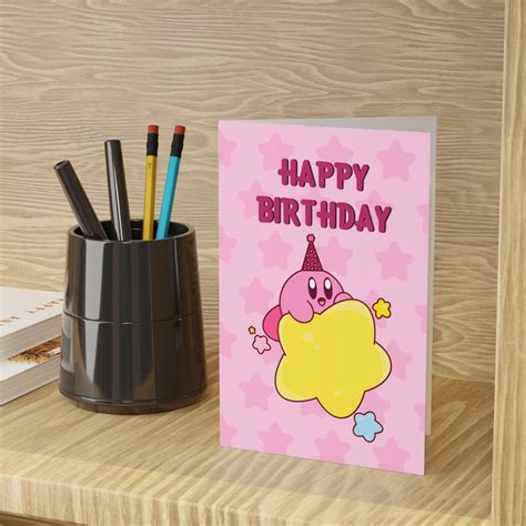 Kirby Birthday Card Kirby Happy Birthday Card Greeting Cards Cute for ...