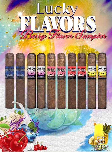 Flavored Cigars Lucky Flavors 10 Piece Berry Fruit Sampler Lucky Cigar