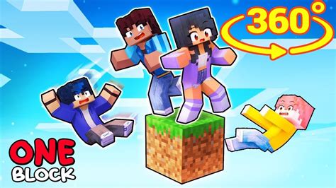 Aphmau And Friends On One Block In Minecraft 360° Youtube