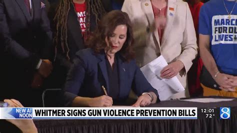 Gov Whitmer Signs Michigan Gun Violence Prevention Bills