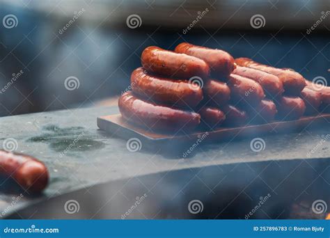street food   large pan   market  pan  smoking stock